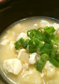 れんこんとホロホロ豆腐のホット味噌汁