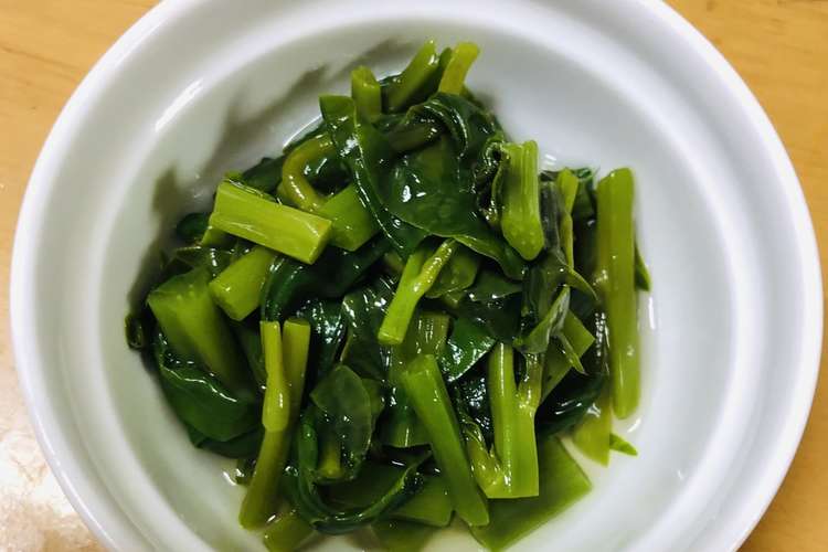 レンジでつるむらさきのおひたし レシピ 作り方 By ホッピー将軍 クックパッド