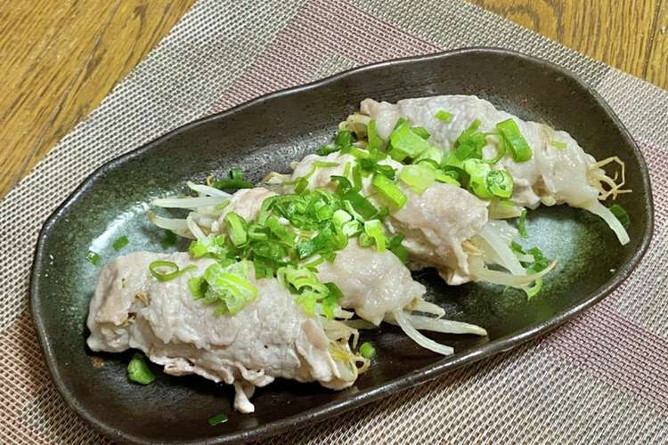 もやしの豚肉巻きの酒蒸し レシピ 作り方 By まま蔵 クックパッド 簡単おいしいみんなのレシピが350万品