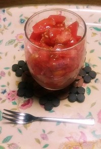 夏のデザート！角切りトマトをお洒落に。