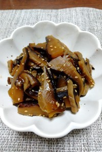 干し椎茸の佃煮(原木スライスを使って)