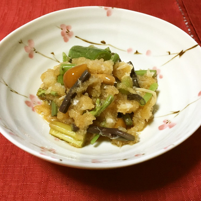 和えるだけ みぞれ山菜 レシピ 作り方 By ノアの館 クックパッド 簡単おいしいみんなのレシピが354万品