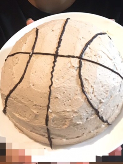 バスケットボールケーキの写真