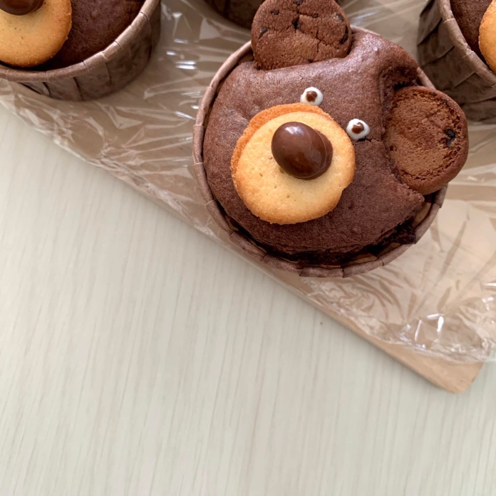 くまマフィン チョコカップケーキ レシピ 作り方 By Konohatch クックパッド 簡単おいしいみんなのレシピが378万品