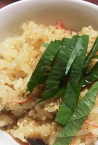 カニカマと椎茸の炊き込みご飯