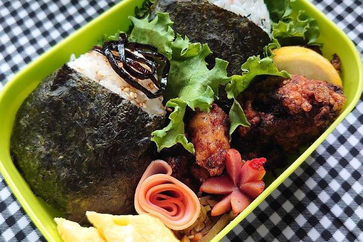 9 6 オニギリ弁当 夫弁当 レシピ 作り方 By Ran6312 クックパッド 簡単おいしいみんなのレシピが366万品
