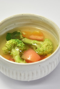 緑黄色野菜の中華スープ