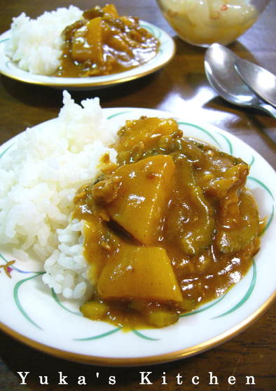 豚肉とゴーヤとパイナップルの沖縄風カレーの写真