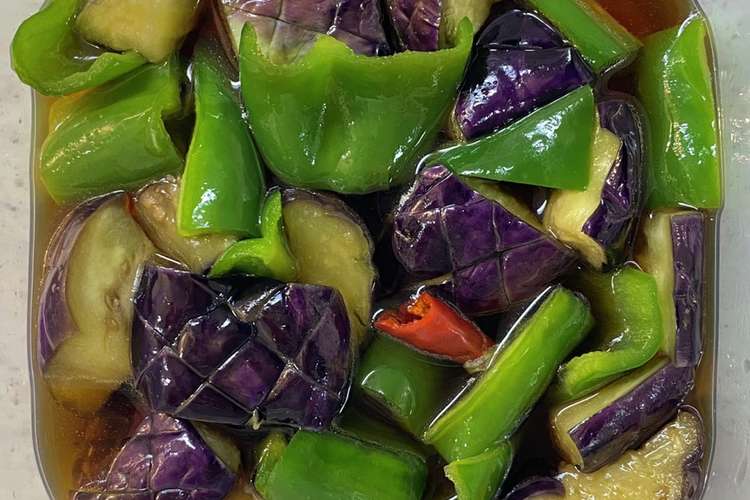 簡単 茄子とピーマンの揚げ浸し レシピ 作り方 By ノビのび子 クックパッド