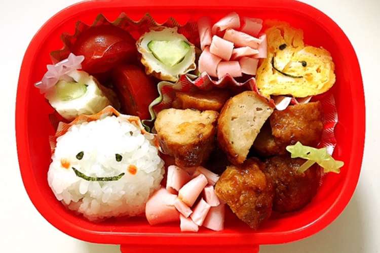 簡単 年少さんの幼稚園ニコちゃん弁当 レシピ 作り方 By Smkt クックパッド 簡単おいしいみんなのレシピが355万品