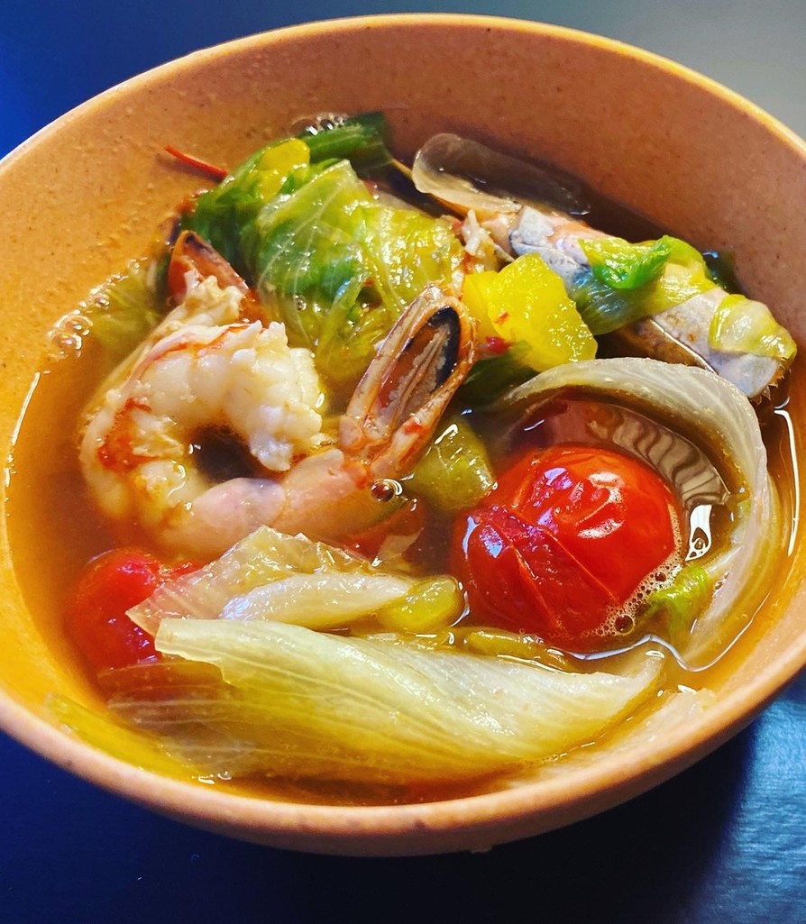 海老とレタスの簡単エスニック風スープの画像