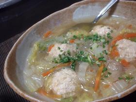 鶏団子と春雨のスープ