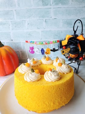 レシピあり かぼちゃのシフォンケーキ 発酵家族