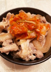 キムチ豚生姜焼き丼