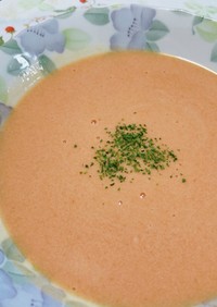 野菜ジュースで作る　冷製スープ