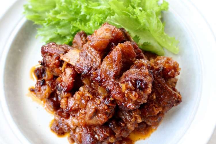 煮込んで美味しい スペアリブ ケチャ醤油 レシピ 作り方 By Mieuxkanon クックパッド 簡単おいしいみんなのレシピが350万品