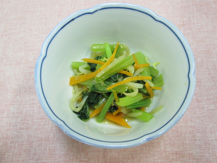 小松菜ともやしのしょうが酢あえの画像