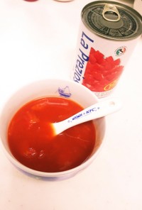 簡単３分♪トマト缶＆はちみつスープ