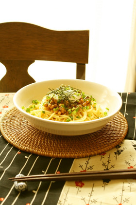 梅ぇ~✿納豆スパゲティ