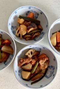 冷凍和風野菜と仙台麩の煮物