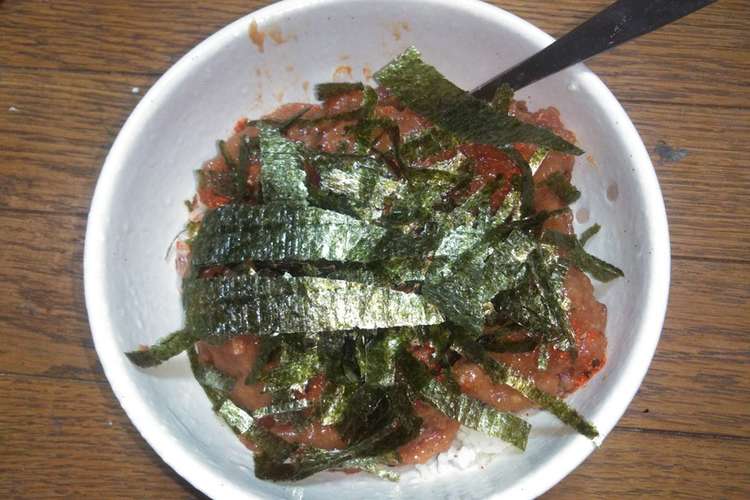 男飯 旨辛マグロユッケ丼 レシピ 作り方 By ニトロトトロ クックパッド 簡単おいしいみんなのレシピが359万品
