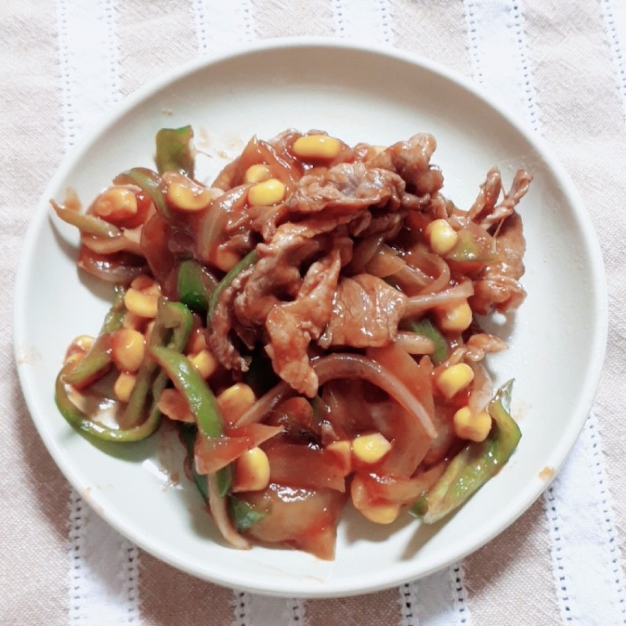 豚肉と野菜のソースケチャップ炒めの画像