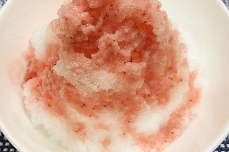 かき氷に イチゴミルクシロップ レシピ 作り方 By Tinatina クックパッド
