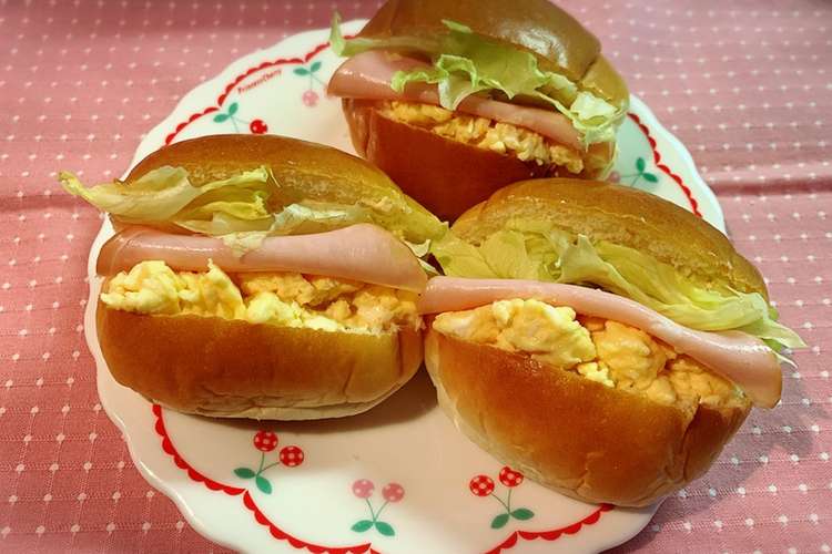 ハムと卵のロールパンサンド レシピ 作り方 By Okilakkuma クックパッド 簡単おいしいみんなのレシピが360万品