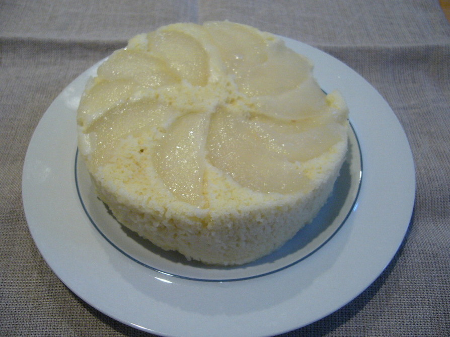 梨のレンジ蒸しケーキ（卵乳不使用）の画像