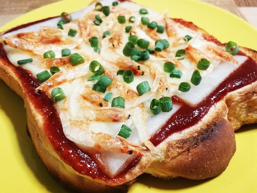 餅＆チーズがとろり❤桜海老のピザトーストの画像