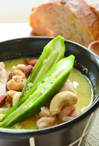 カレー風味のヘルシー豆乳味噌スープ