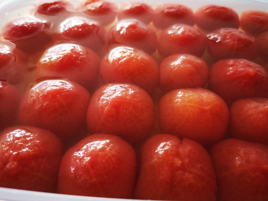 簡単！トマトのシロップ漬けの画像