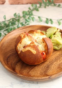簡単！ミニトマトチーズ焼きパン☆野菜パン