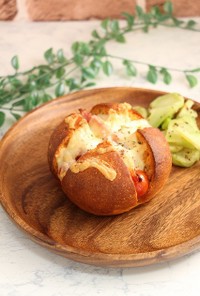 簡単！ミニトマトチーズ焼きパン☆野菜パン