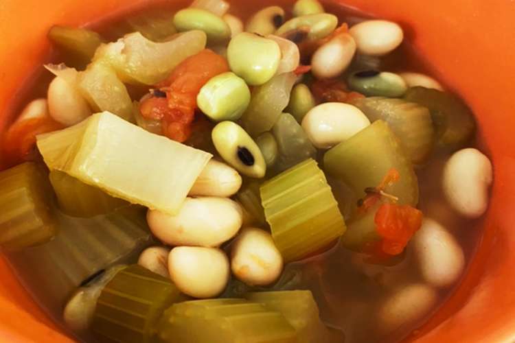 セロリとトマトと豆のダイエットスープ レシピ 作り方 By うねしえ クックパッド 簡単おいしいみんなのレシピが357万品
