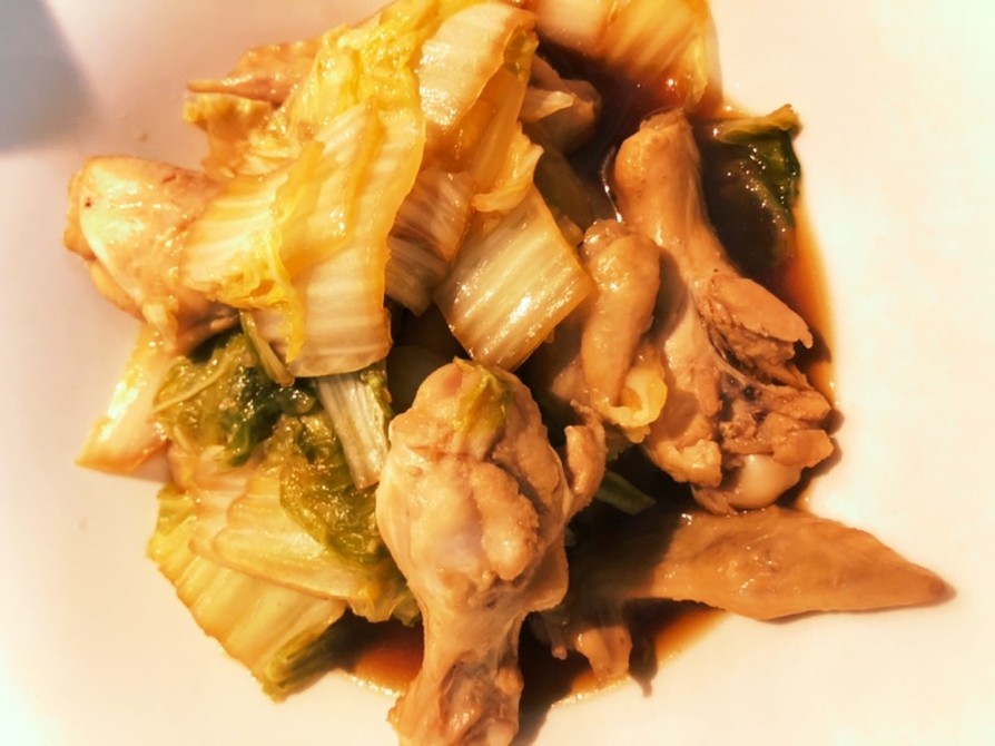 圧力鍋でつくる鶏肉と白菜の簡単醤油煮の画像