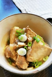 豆腐と豚バラの炊き合わせ