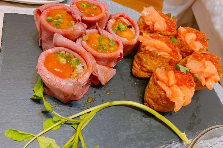 ウニ醤油で なんちゃってウニ肉寿司 レシピ 作り方 By Miokko クックパッド 簡単おいしいみんなのレシピが355万品