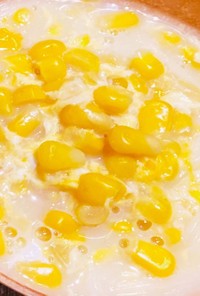 コーンと卵の豆乳素麺♡体温まる簡単スープ
