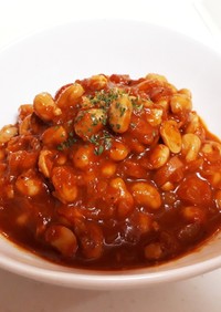 野菜ジュースで給食チリコンカン風♪