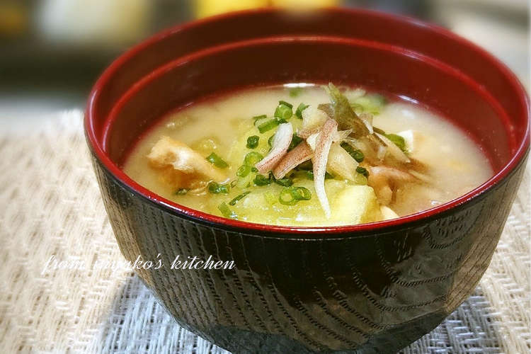 茄子 油揚げ 豆腐 の味噌汁 レシピ 作り方 By Inyako クックパッド