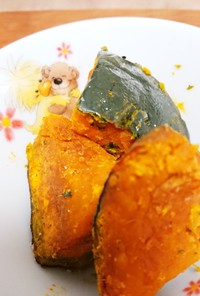 秋☆岩塩で食べるほくほくレンちんカボチャ