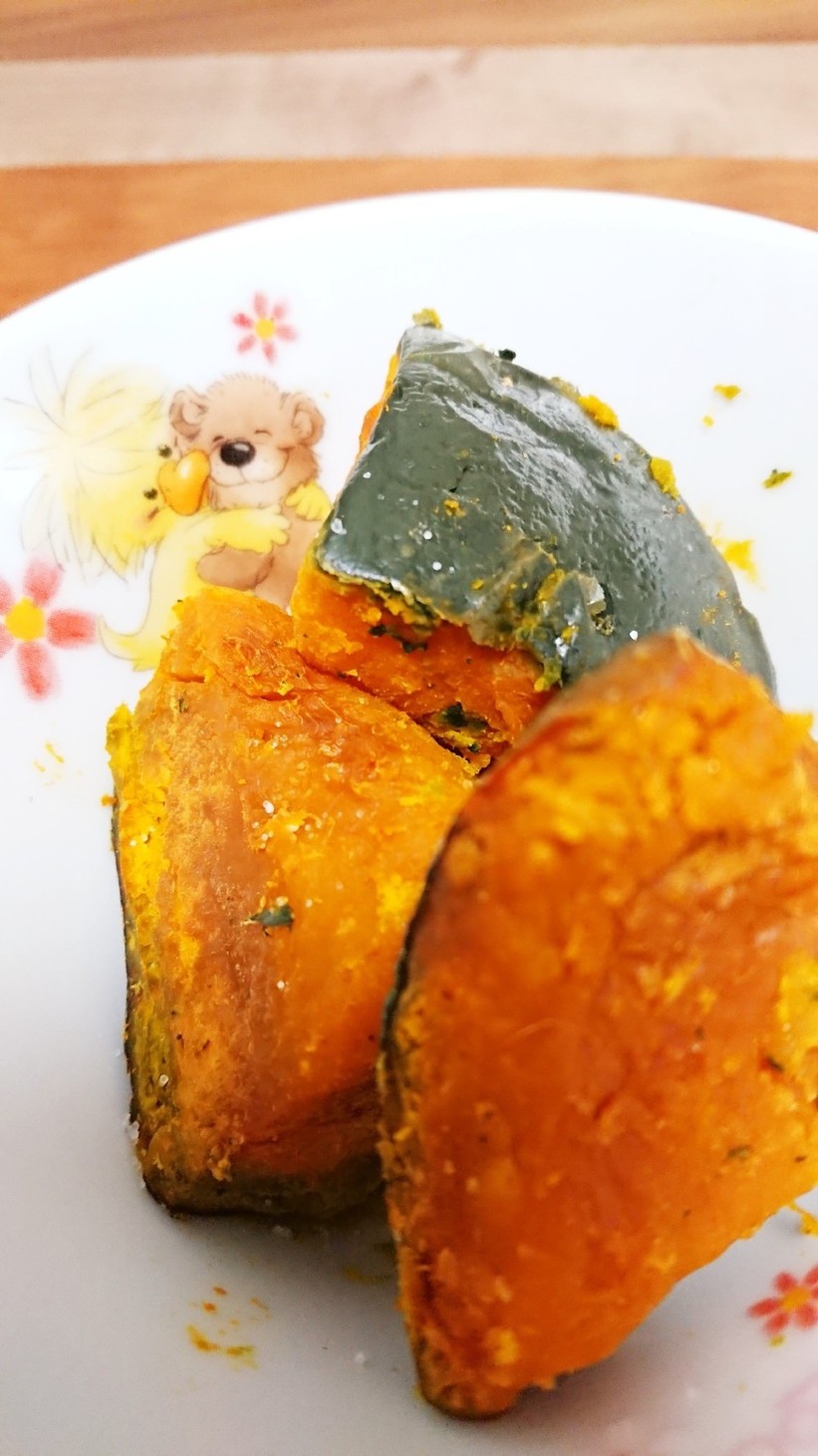 秋☆岩塩で食べるほくほくレンちんカボチャの画像
