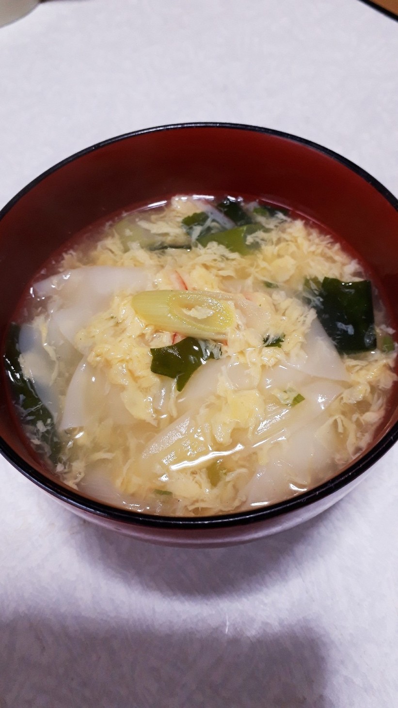 餃子の皮で簡単中華スープの画像