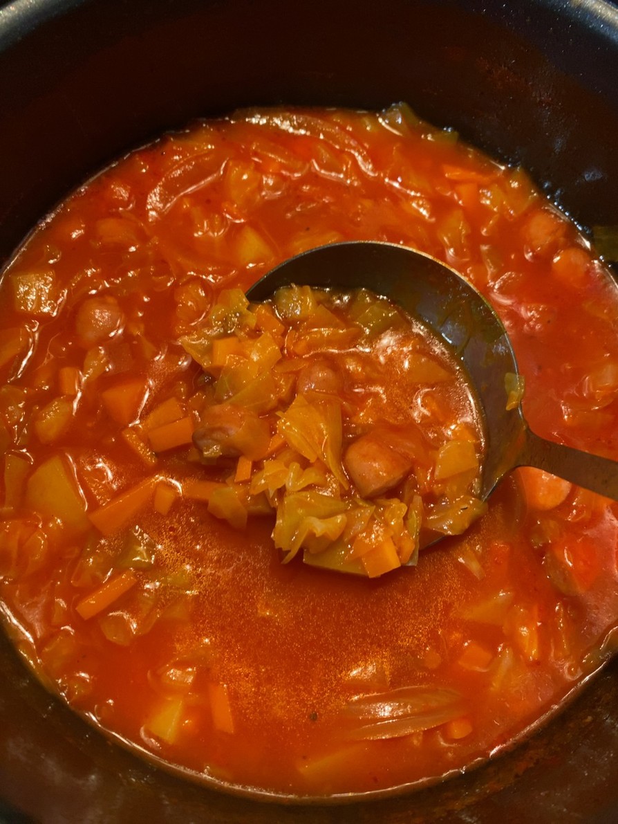 野菜ジュースで♡濃厚トマトスープ♡の画像
