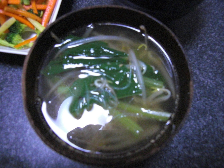 もやしと小松菜の中華風春雨スープの画像