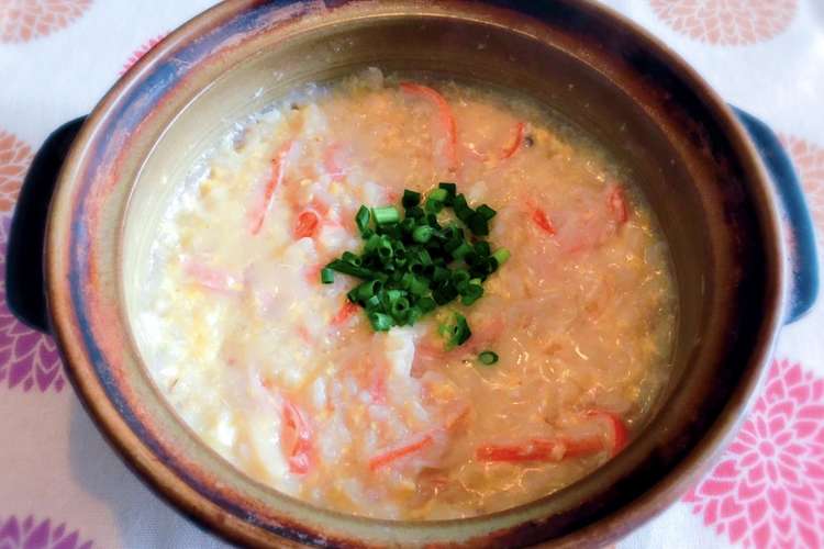 マジで簡単すぎるのにめちゃ美味しくてこれ以外の雑炊を作れない カニたま雑炊 の作り方 てぬキッチン