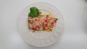 サバ フィレのフレッシュトマトチーズ焼きの写真