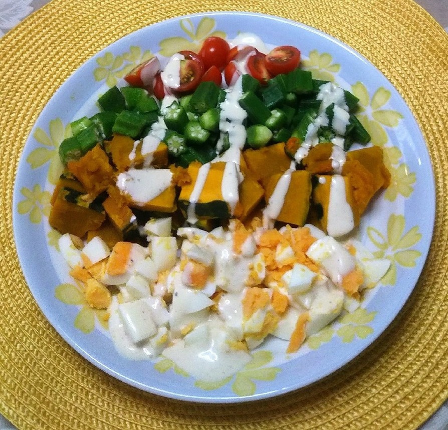 夏野菜のヘルシーコブサラダの画像