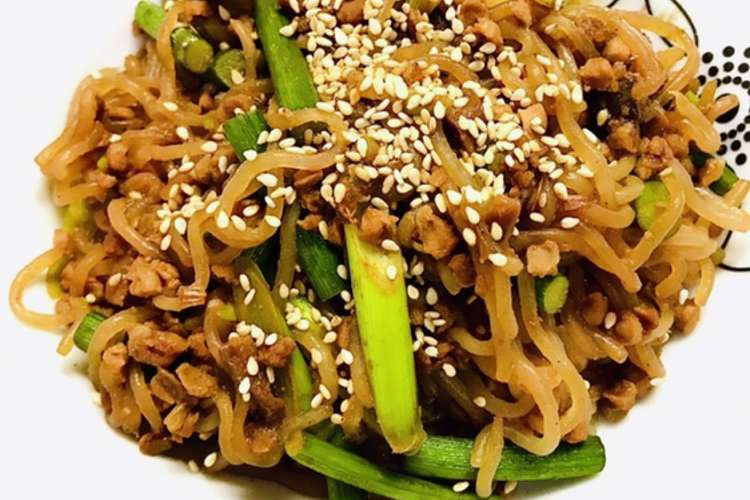 お肉なしでダイエットにも 白滝の坦々麺風 レシピ 作り方 By チャムコ85 クックパッド 簡単おいしいみんなのレシピが375万品